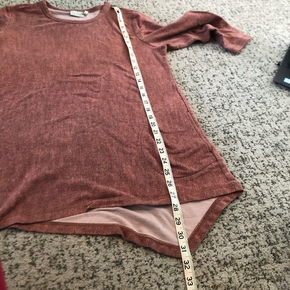 LOGO Lounge Burnt Orange Long Sleeve Asymmetrical Sweater Size Medium - Picture 12 of 12